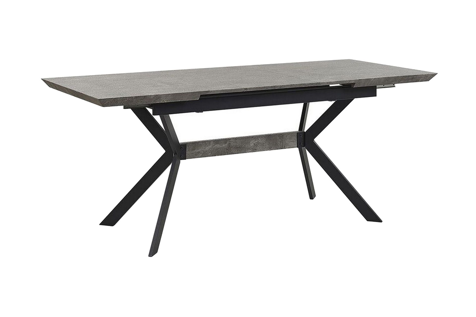 Ruokapöytä Harnett 180 cm Kokoontaitettava - Harmaa / Musta