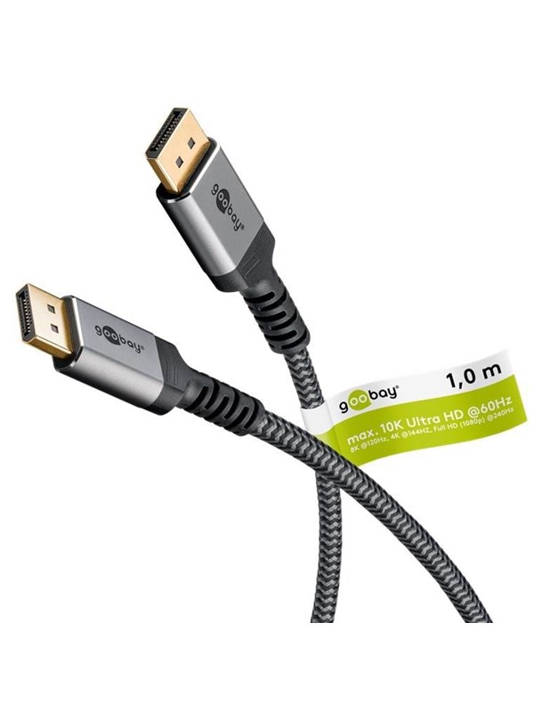 Pro DisplayPort Plus 2.0/2.1 1m Harmaa