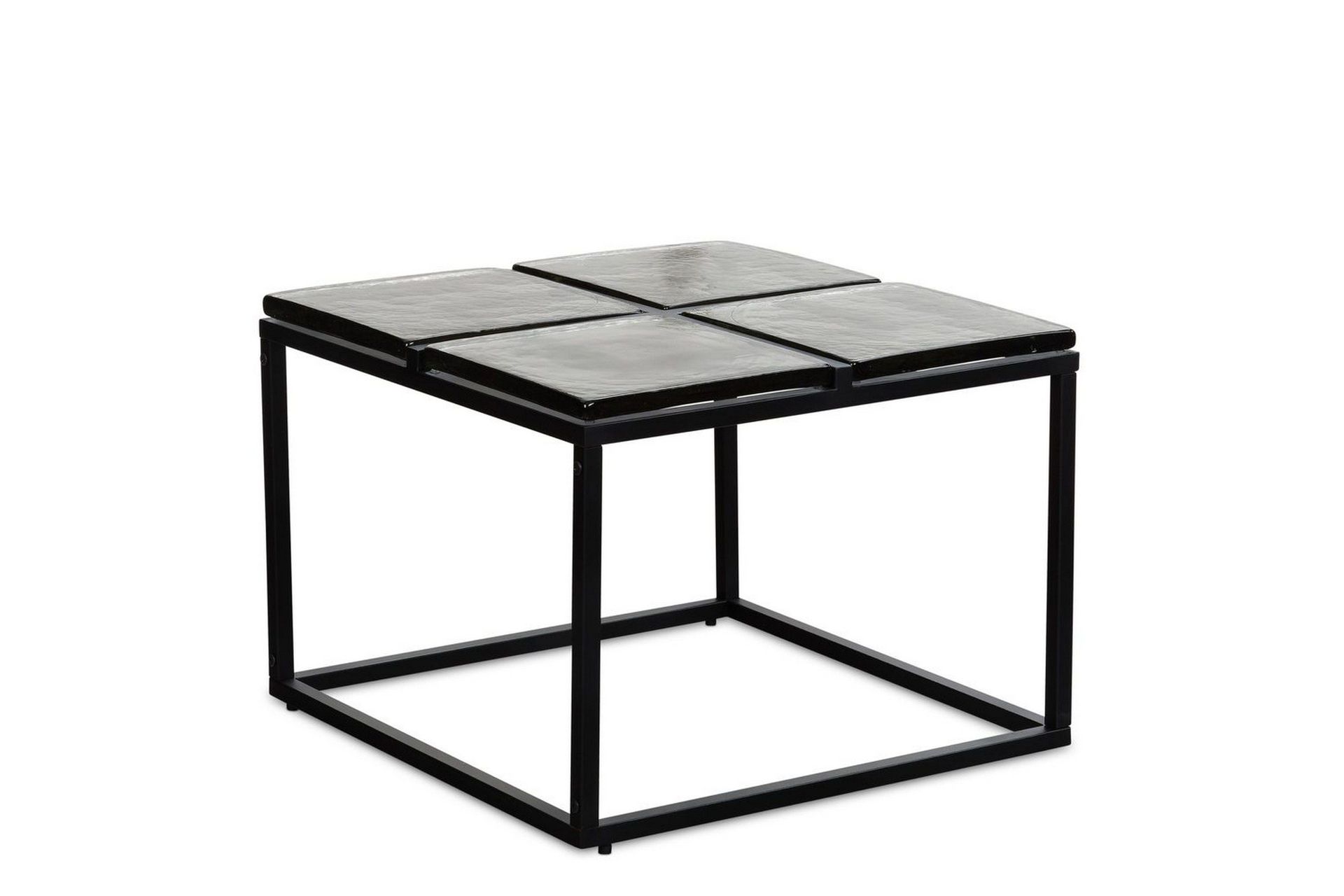 Sohvapöytä Wohnling Neliö lasi 58 cm metallikehys