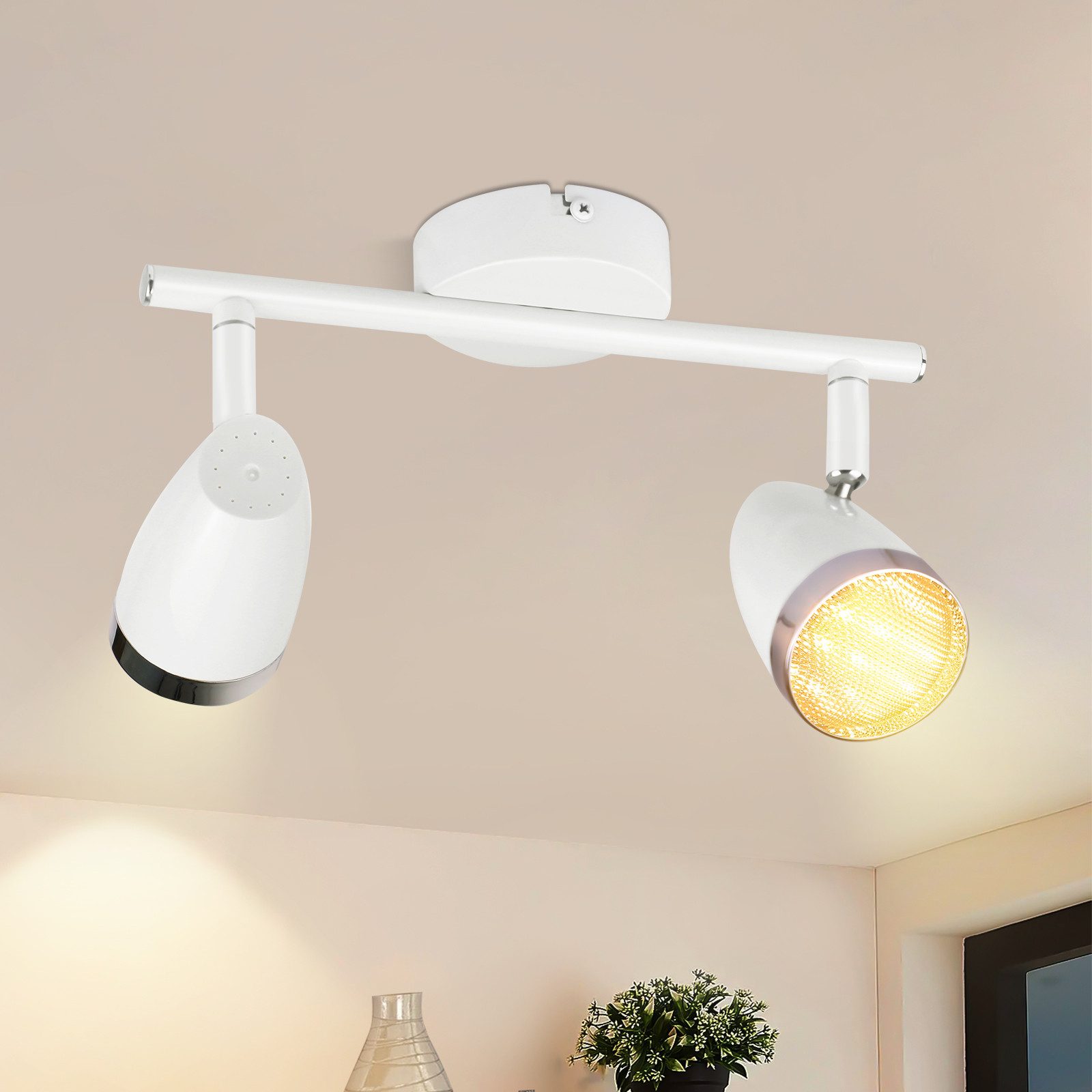 NETTLIFE LED - kattospottivalaisin 2 lamppua 4W valkoinen 3000K