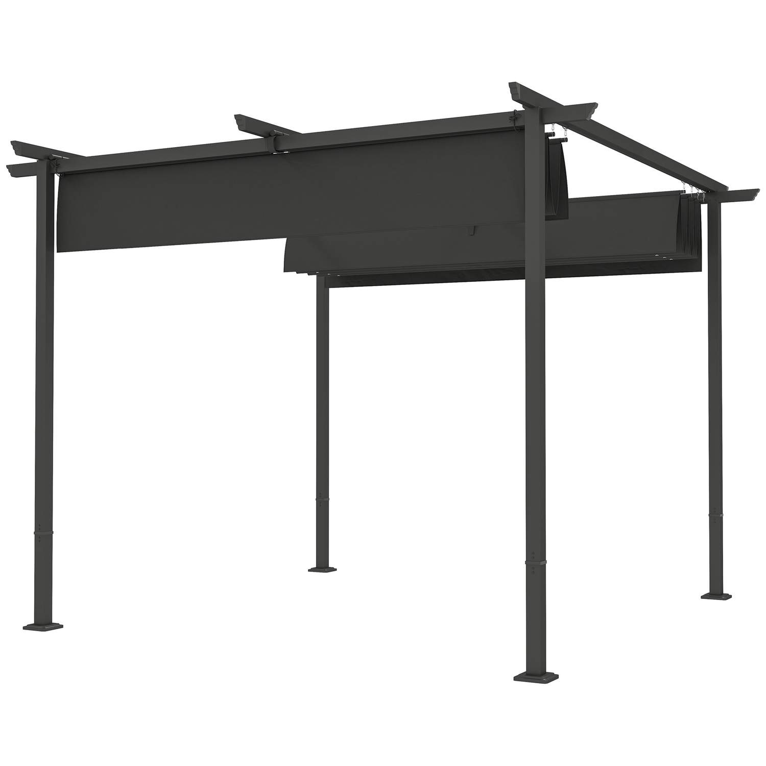 Pergola 3x3m puutarhapaviljonki säädettävällä katolla