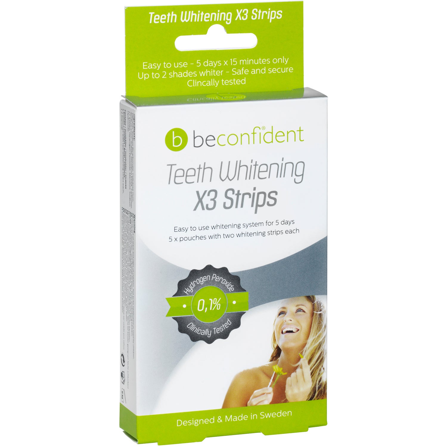 Beconfident Teeth Whitening X3 Strips 5 Days - 10 pcs