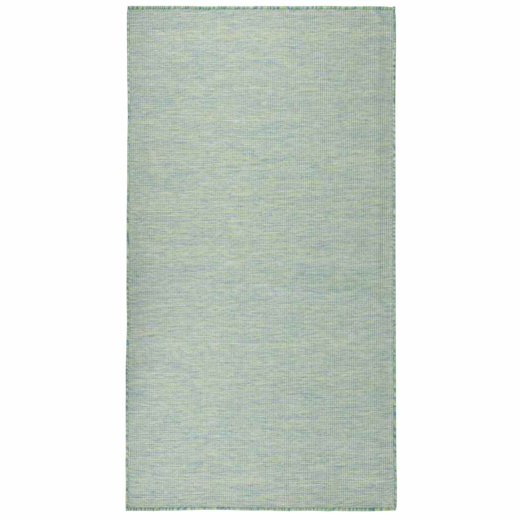 vidaXL Ulkomatto Flatweave 140x200 cm turkoosi